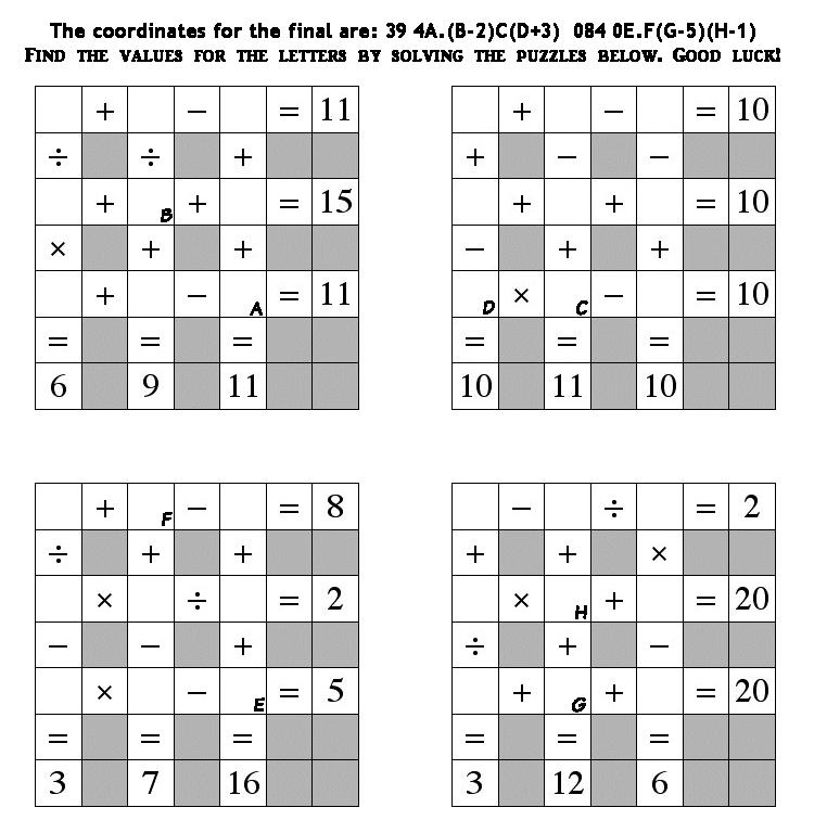 Math Squares puzzles