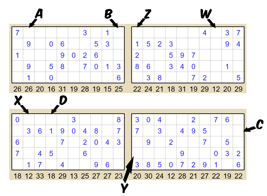 Zehnergitter puzzles
